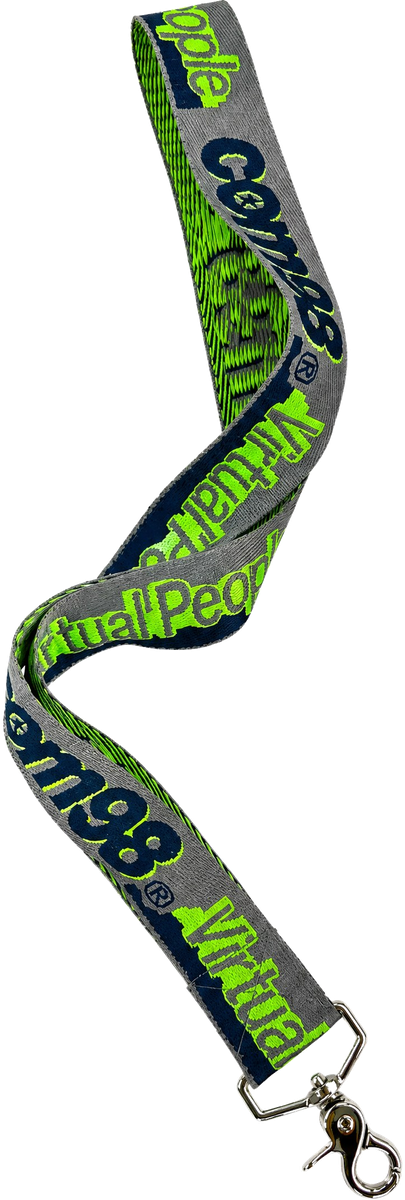 COM98 Lanyard - Grey / Lime / Navy 1